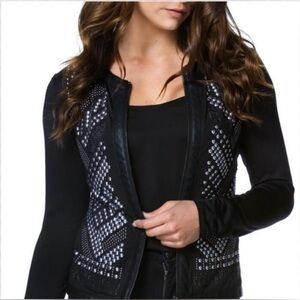 Lightweight studded black jacket…..EUC!